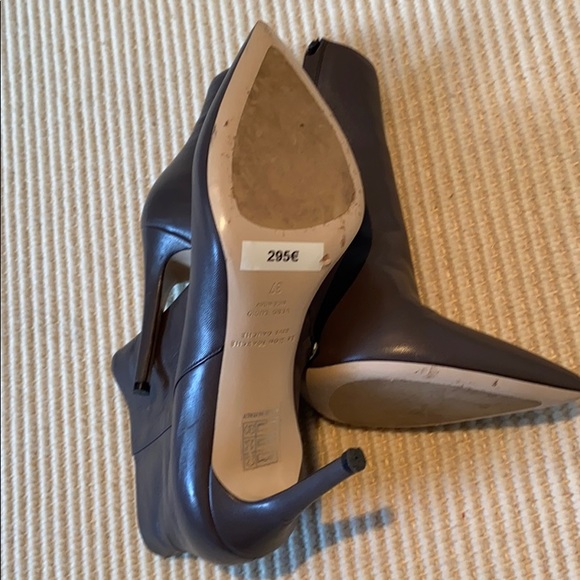 Le Bon Marche Rive Gauche grey leather booties - Picture 6 of 6